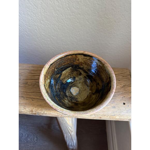 Hand Made Brown Studio Pottery Bowl - Picture 4 of 5
